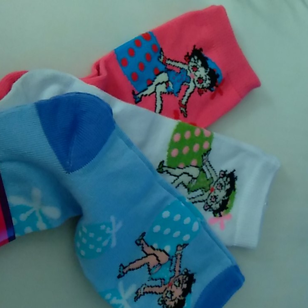 3pk women's Betty Boop socks